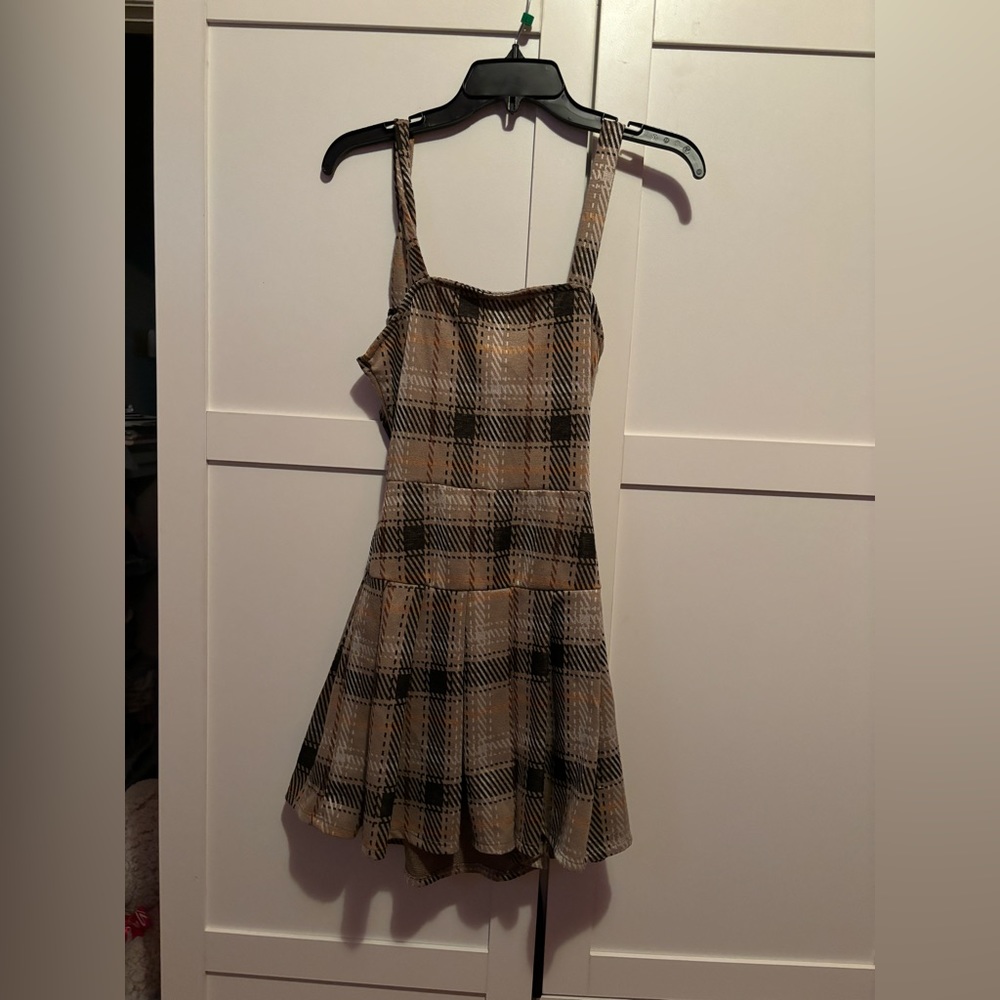 Plaid Pinafore Dress
